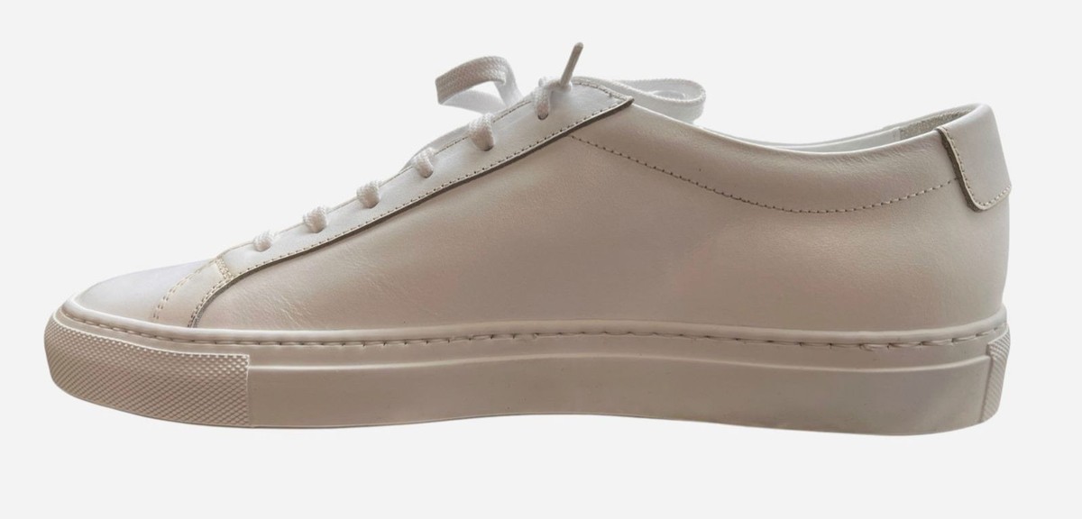 Common Projects Women's White Achilles Leather Low-Top Sneakers Shoes Size 41 View 5