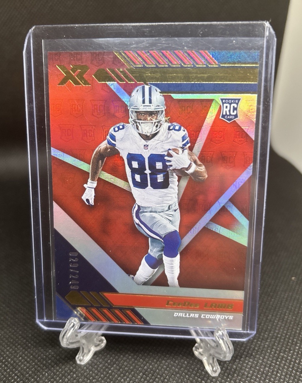 2020 Panini XR - Rookie CeeDee Lamb #106 Red 029/249 (RC)