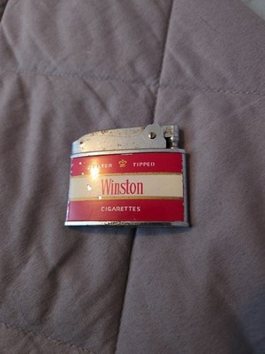 Vintage Winston Lighter Filter Tipped Cigarettes Zenith Japan Slim Red & White