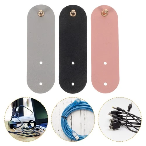12pcs Phone Cable Holder: Appliance Cord Organizer - PU Cord Organizer