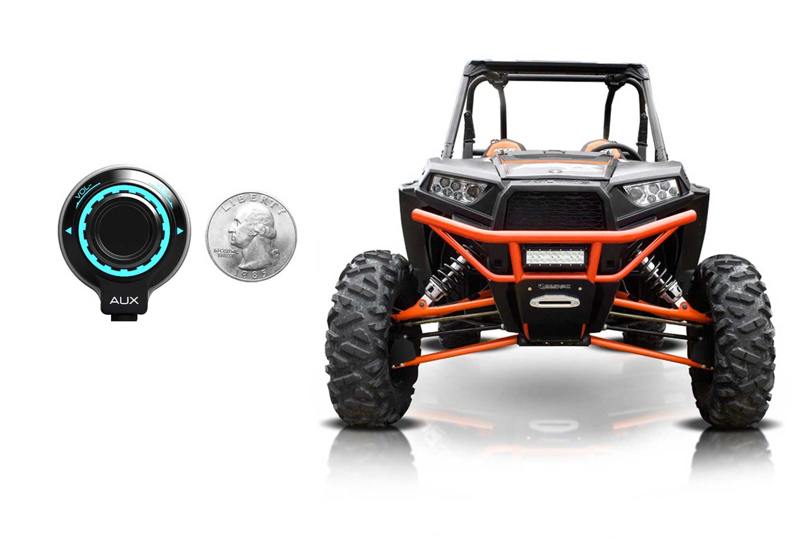 Memphis Audio MXAEQ7 7-полосный эквалайзер Контроллер Bluetooth для 4 лодок квадроциклов UTV RZR