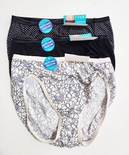 3 Vanity Fair Illumination Hi-Cut Brief Panty Multi 13108 Sz 6/M - NWT