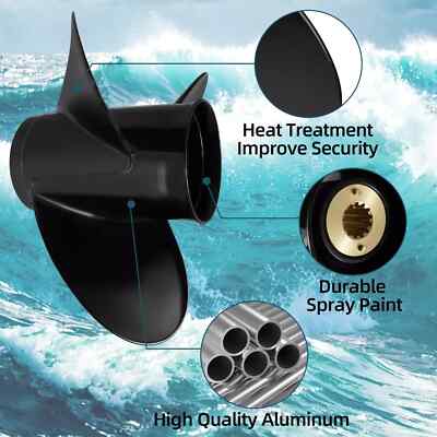 10 7/8x11 Mercury Boat Propeller Young Marine 30-70HP 13 Spline tooth,RH