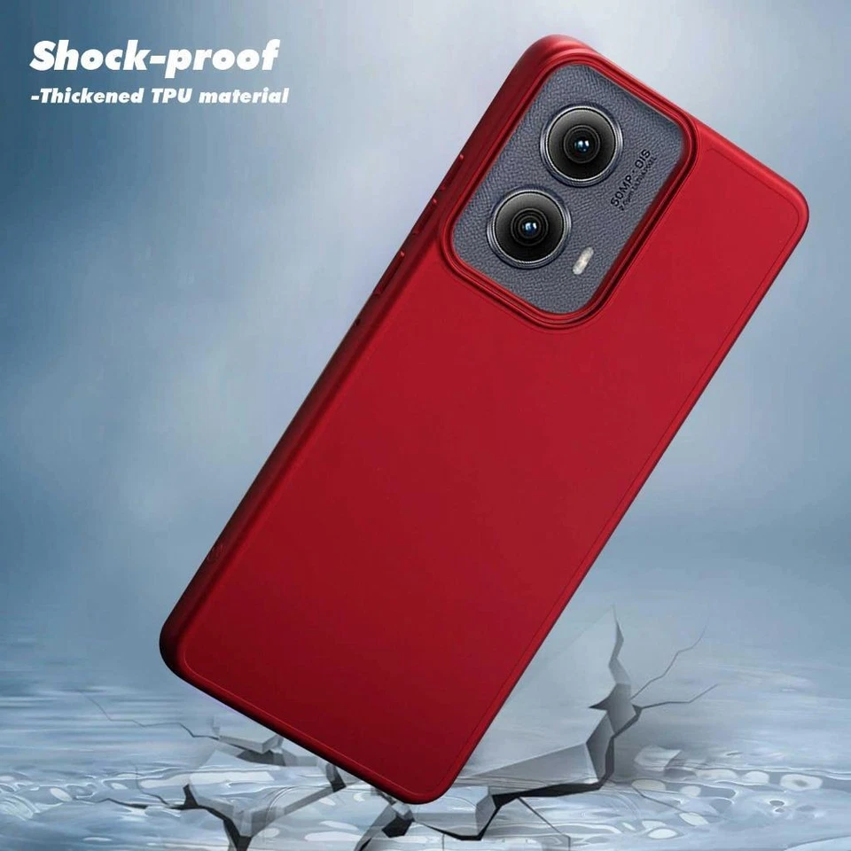 Funda rígida para teléfono Boost Celero 5G SC 2024 cubierta blindada cepillada + vidrio templado Foto 3 de 4