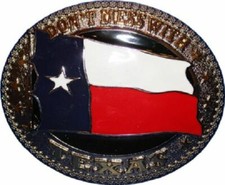 Texas Map Lone Star Dont Mess with Texas Belt Buckle 4x3 inches 