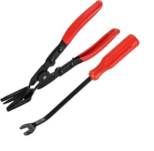 2Pcs Auto Clip Pliers Set and Fastener Remover, Car Trim Rivet Removal Pry Tool