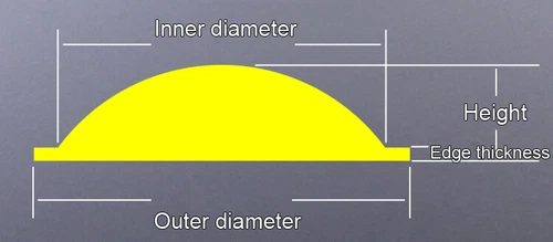 2 Stück 51-67 mm Borosilikat Optisches Glas Plano Konvex Linse Solar Kondensator Linsen - Bild 2 von 7