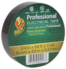 Duck 393119 3/4" x 66' Profesjonalna czarna taśma elektryczna