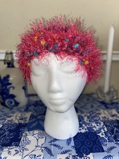 Pink Slushie Themed Crochet Headbands - Handmade