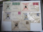 5 US COVER FAMOUS AMERICAN COMPOSERS FIRST DAY COVER SCOTT 879-883 CROSBY CACHET
