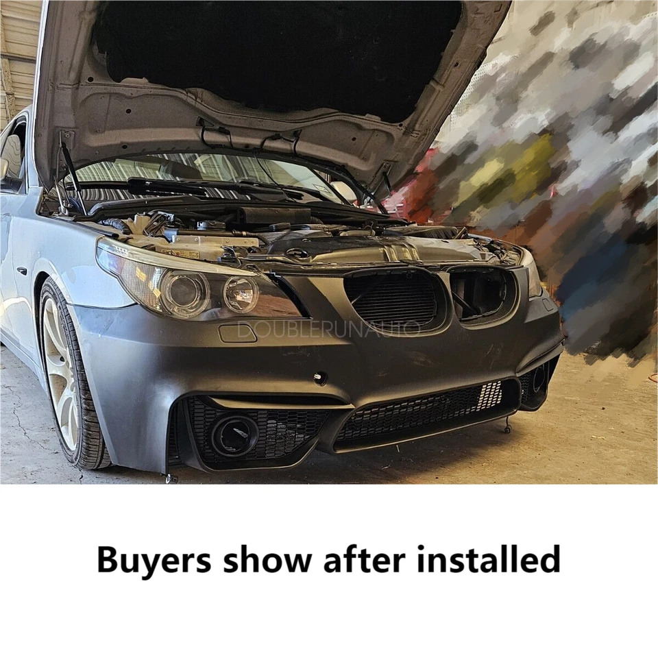 Front Bumper For BMW 5 Series E60 W/O PDC holes With Fog Lamp M4 Look Foto 2 de 4
