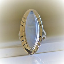 RAINBOW MOONSTONE NATURAL GEMSTONE 925 STERLING SILVER HANDMADE JEWELRY RING