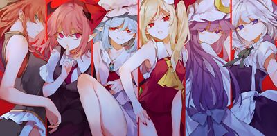 Anime touhou flandre scarlet hong meiling izayoi sakuya Play Gaming Mat Desk