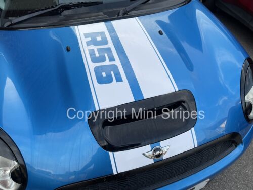 MINI COOPER S BONNET Racing STRIPES Vinyl GRAPHICS DECALS R56 /R55 / R57/R58/R59 - Afbeelding 1 van 1