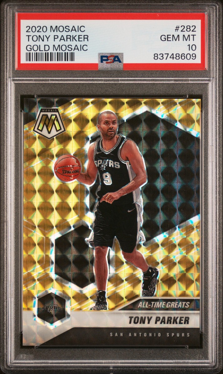 Tony Parker Gold Mosaic All-Time Greats /10 PSA 10 Pop 1 San 