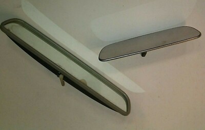 2 VINTAGE CLASSIC CAR TRUCK INSIDE REAR VIEW MIRRORS: BUICK CADILLAC CHEVY OLDS 