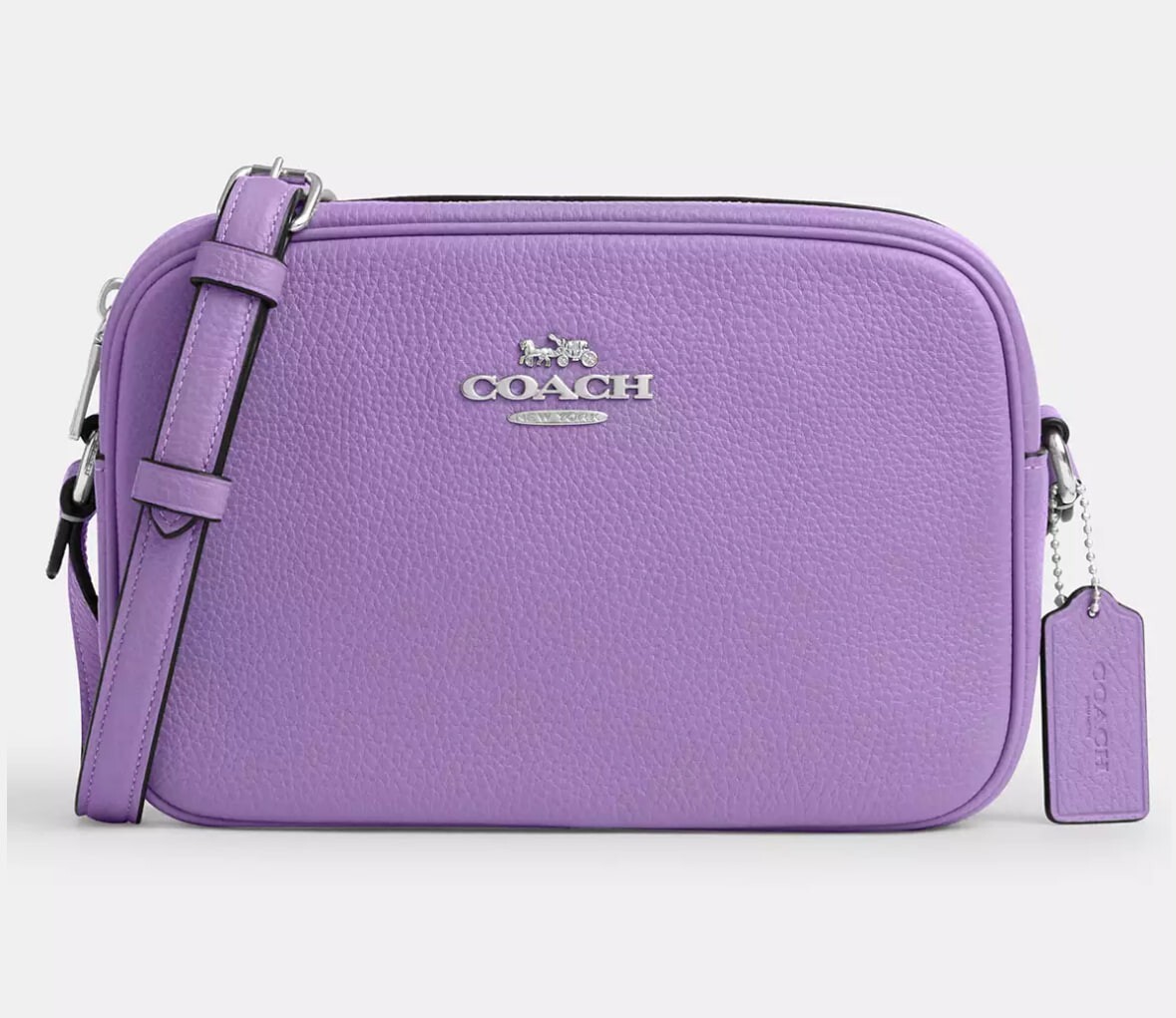 NWT Coach Jamie Pebble Leather Camera Bag CR110 Silver Iris