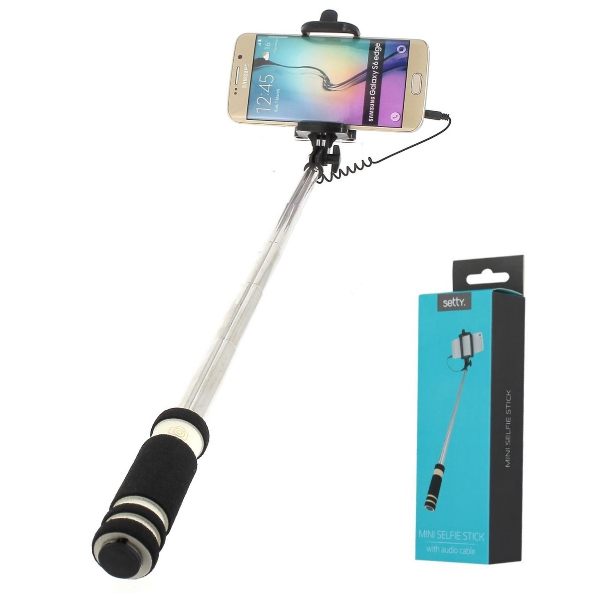 Perche Selfie Télescopique Pour Sony Xperia XA2 Ultra – Monopied, Connexion Jack 3.5mm, 45cm