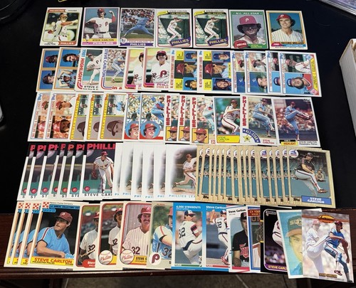 78) 1974-1993 STEVE CARLTON Topps Fleer Donruss Ralston Purina lot Phillies HOF