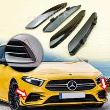 2019 For W177 A Gloss Black Front Bumper Lip Canards Splitter A200 A220 A250