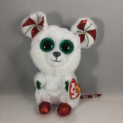 2021 Ty Beanie Boos CHIMNEY the Christmas Mouse (6 Inch) Plush Stuffed Toy  MWMTS