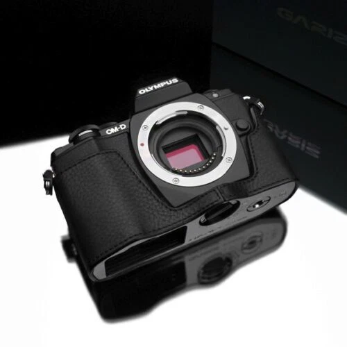 Gariz Leather Camera Cases, Bags & Covers for Olympus OM-D