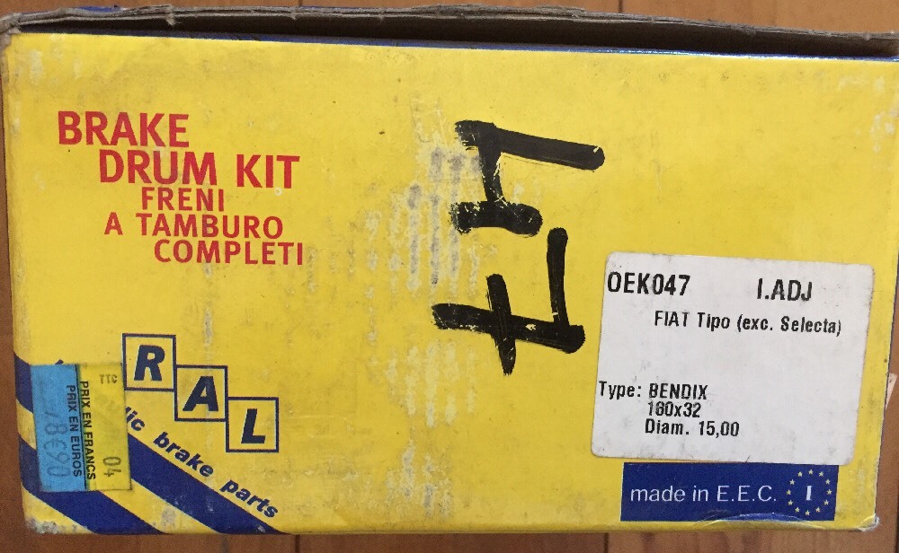 Kit freins arrière LPR OEK047 prémonté haute friction Fiat Tipo