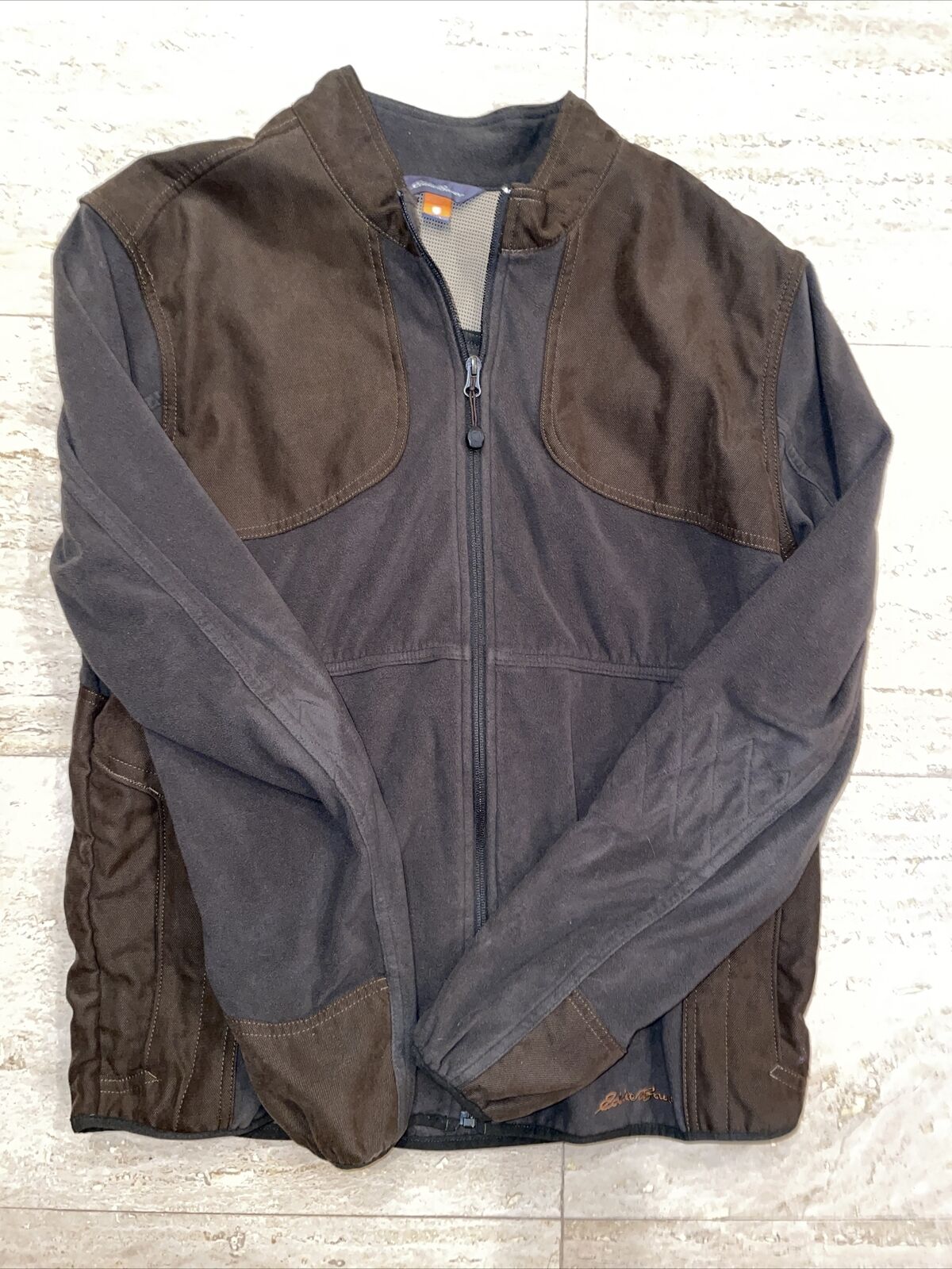 Eddie Bauer Sport Shop Fleece Jacket  Brown Full … - image 3