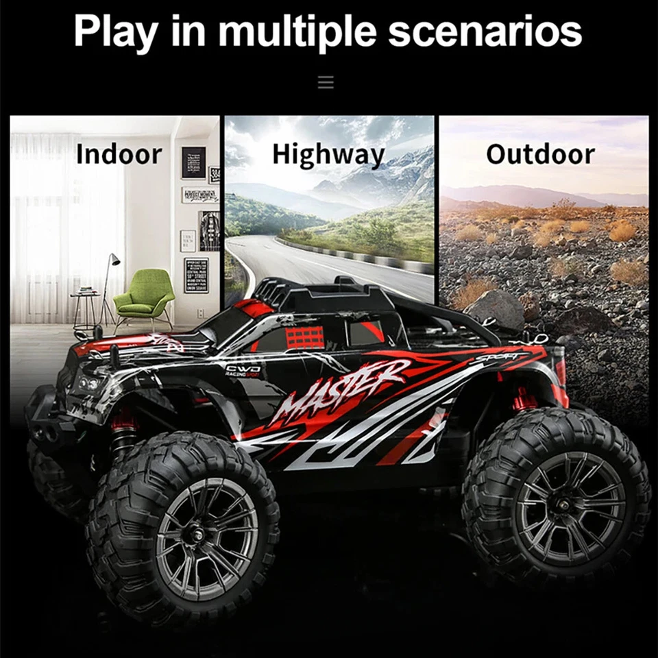 Coche todoterreno KF11 RC escala 1:16 4x4 vehículo de deriva de carreras sobre orugas de alta velocidad Foto 3 de 4