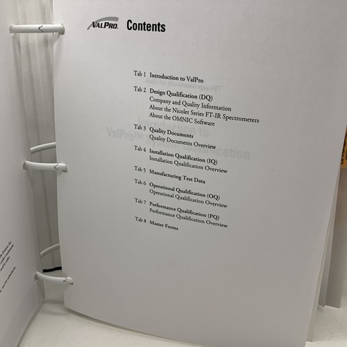 Thermo Scientific Valpro System Qualification Book/Manual - Picture 6 of 11