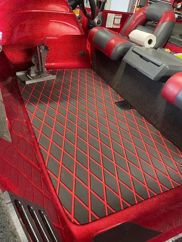 Black Red EVA Foam Boat Flooring Sheet Marine Boat Decking Mat | Diamond Pattern - Bild 17 von 20