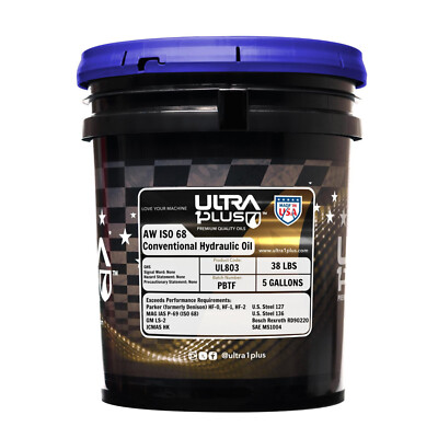 Ultra1Plus AW ISO 68 Hydraulic Oil Anti-Wear for Industrial Use 5 Gallon Pail