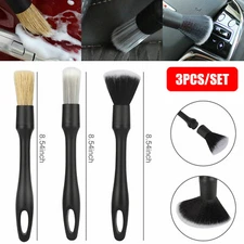 3pcs Car Detailing Brush Wash Auto Detailing Cleaning Kit Engine Wheel Clean Set