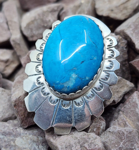 Navajo Signed Sterling Silver & Turquoise Bolo Tie Clip Pendant | eBay