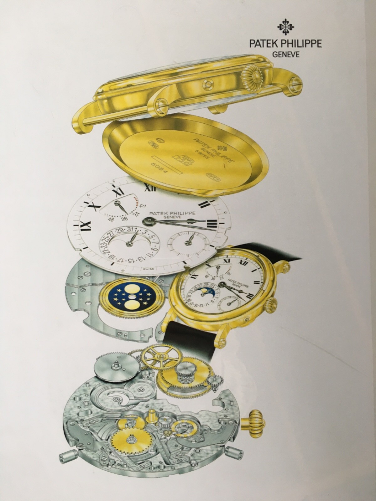 Set of vintage Patek Philippe very rare technical prints image 2