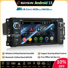 64GB Android 13 GPS Autoradio CarPlay DAB+ Jeep Compass Wrangler Chrysler Dodge