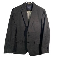 Men  s Banana Republic Charcoal Gray Tailored Fit Cotton Blazer SZ 38S 2 Button