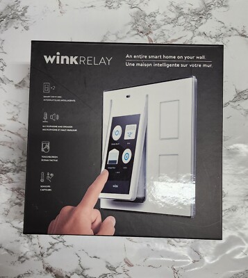 Wink Relay Wall-Mounted Smart Home Controller, 4.3'' Touchscreen White PRLAY-WH01