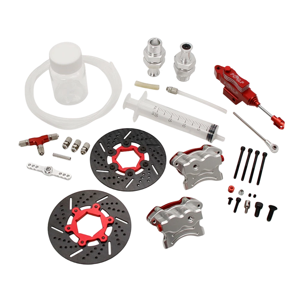 Frontrad-Kohlenstoff-Hydraulik-Bremssystem für 1/5 HPI Rovan KM Baja 5B 5T 5SC - Bild 4 von 4