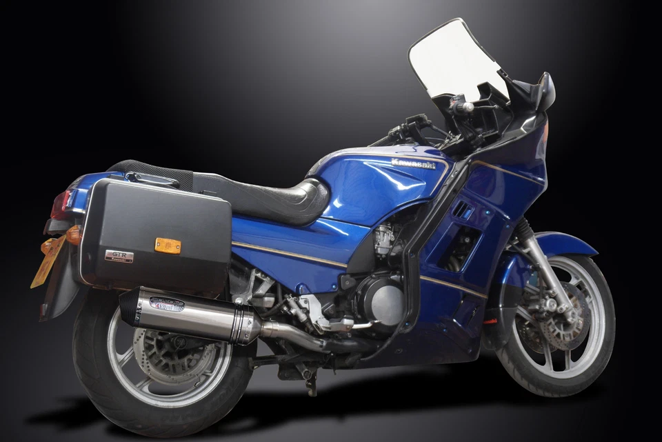 Kawasaki Concours ZG1000 86-06 Slip On 13.5" XOval Stainless Exhaust Muffler Kit - Image 4 of 4