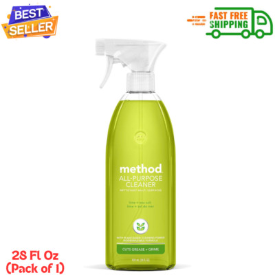 Method All-Purpose Cleaner Spray, Lime + Sea Salt, Plant-Based,28 Oz (Pack of 1.
