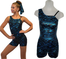 Lot of 12 Personality Turquoise Foil Child 6x7 Dance Costume Biketard Unitard