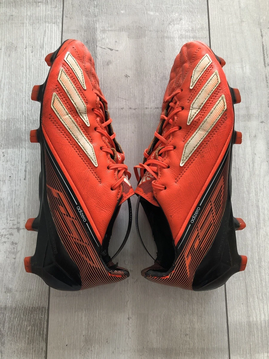 Adidas F50 Adizero FG Red Leather Football Soccer Cleats US7 1 2 UK7 EUR40 2 3