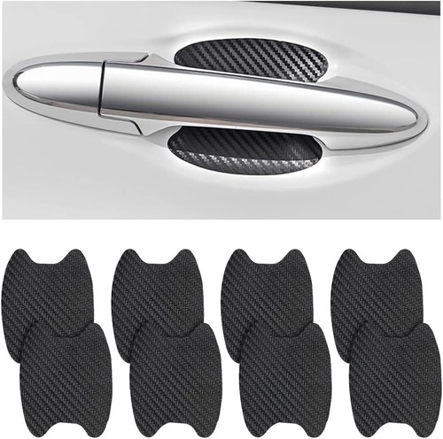 8Pcs Carbon Fiber Car Door Handle Anti-Scratch Protector Film Sticker Multicolor - Picture 6 of 21