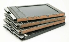 Vintage Set Of Four Assorted Whole Metal 4x5" Cut Film Holders. Used  Good.