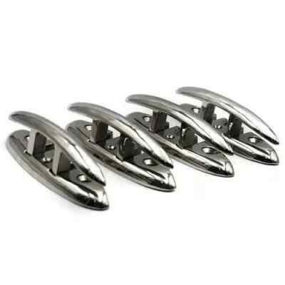 4 Sport Master Heavy Duty  Flush Mount Stainless Steel 6'' Flip Up Boat Cleat