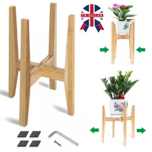 Adjustable Bamboo Plant Stand, Brown