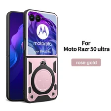 For Motorola Razr+/Razr 2025 Magnetic Phone Case Shockproof Ring Kickstand Cover