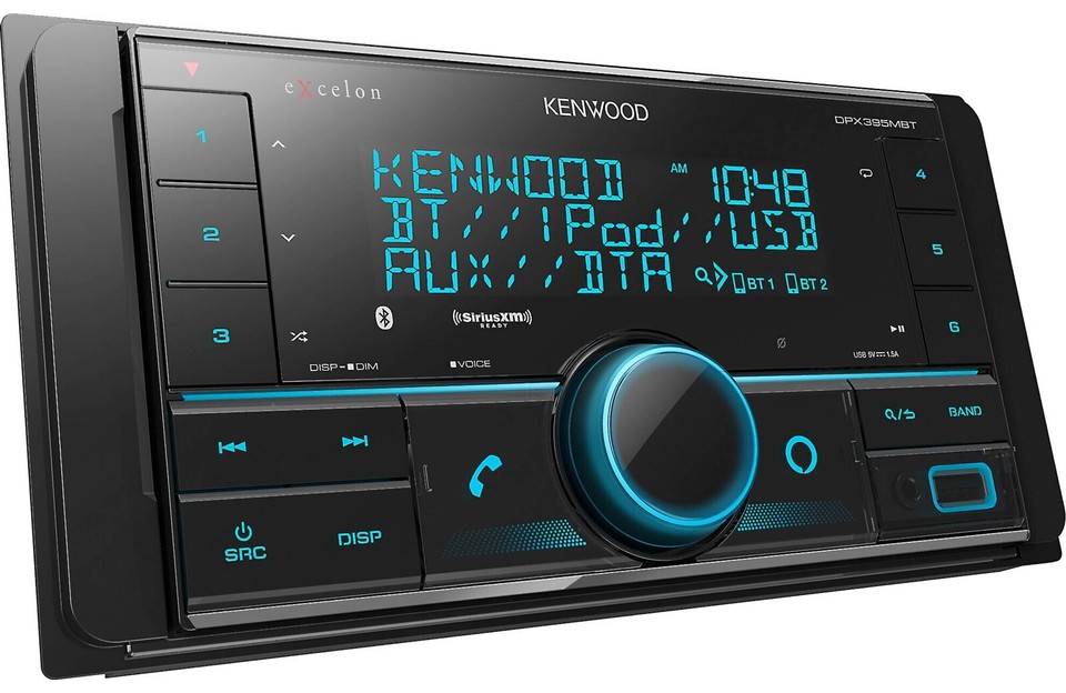 Kenwood DPX304MBT Double DIN In-Dash Digital Media Receiver With Bluetooth  Does Not Play CDs Mechless Car Stereo Receiver Amazon Alexa Ready Black