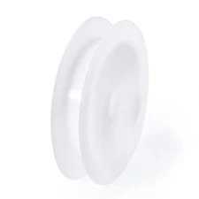 50pcs 2.6" Empty Plastic Wire Spools Cord Thread Chains Bobbins White Organizer